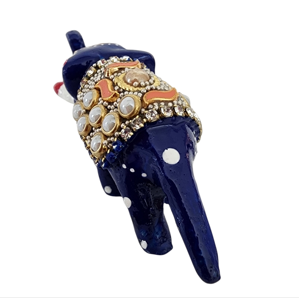 Standing Mini Elephant: strength, stability, grounding - hand painted figure - Picture 8 of 16
